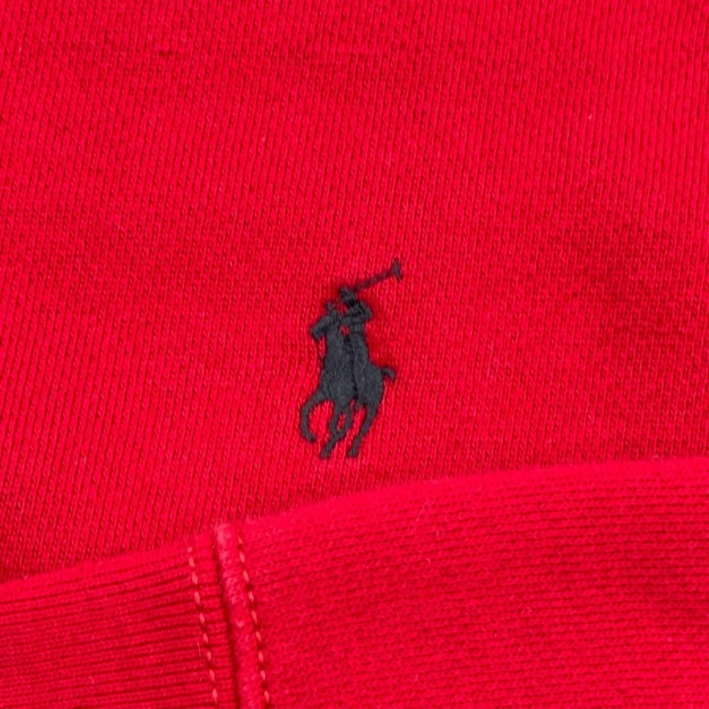 Polo Ralph Lauren Sweatshirt Men XL Red Black Pony Crewneck Sweater Y2K Retro